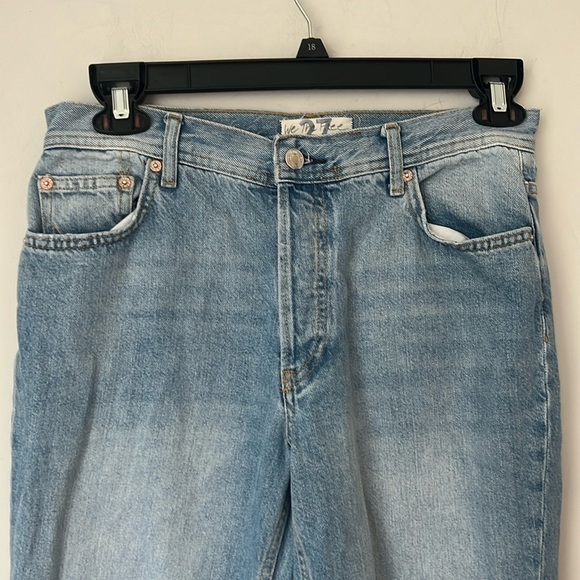 We The Free Womens Light Wash Distressed Cut Off 5 Pocket Denim Blue Jeans 27 ♦️ - Picture 3 of 9
